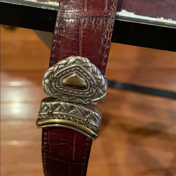 Brighton Belt reversible black, and brown with silver buckle - Picture 3 of 5